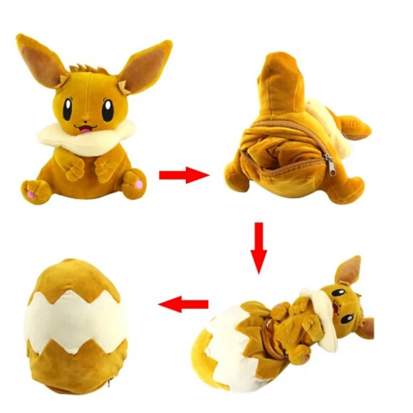 Eevee - Plush reversible into Poke Egg! 12” - Picture 1 of 6
